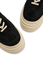MM6 BY Maison Margiela Gambetta Panelled Suede Flatform Sneakers Black