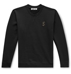 McQ Alexander McQueen - Logo-Embroidered Loopback Cotton-Jersey Sweatshirt - Black