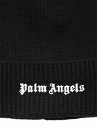 PALM ANGELS - Logo Printed Cotton Knit Beanie