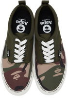 AAPE by A Bathing Ape Green Camo Lace-Up Sneakers