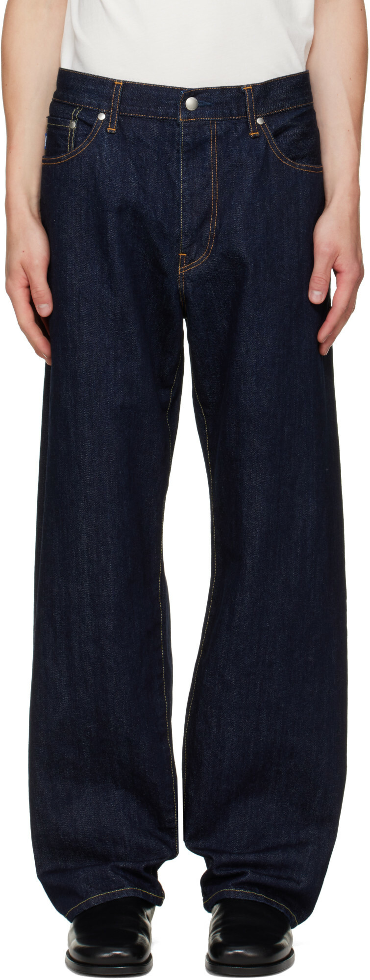 vowels Blue Baggy Jeans