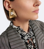 Alessandra Rich Crystal-embellished clip-on earrings