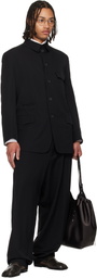 YOHJI YAMAMOTO Black Wool Gabardine Army Blazer
