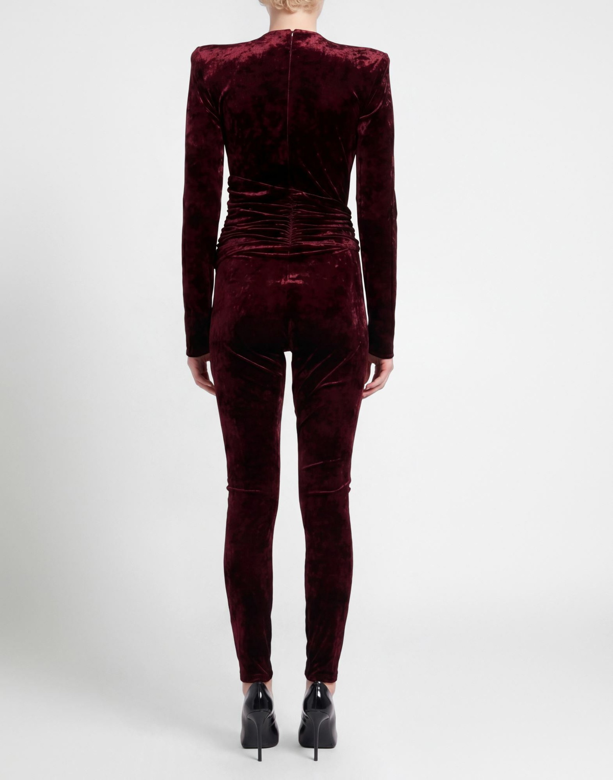 Alexandre Vauthier Womens Jumpsuit Burgundy