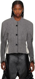 HODAKOVA Gray Raw Edge Jacket