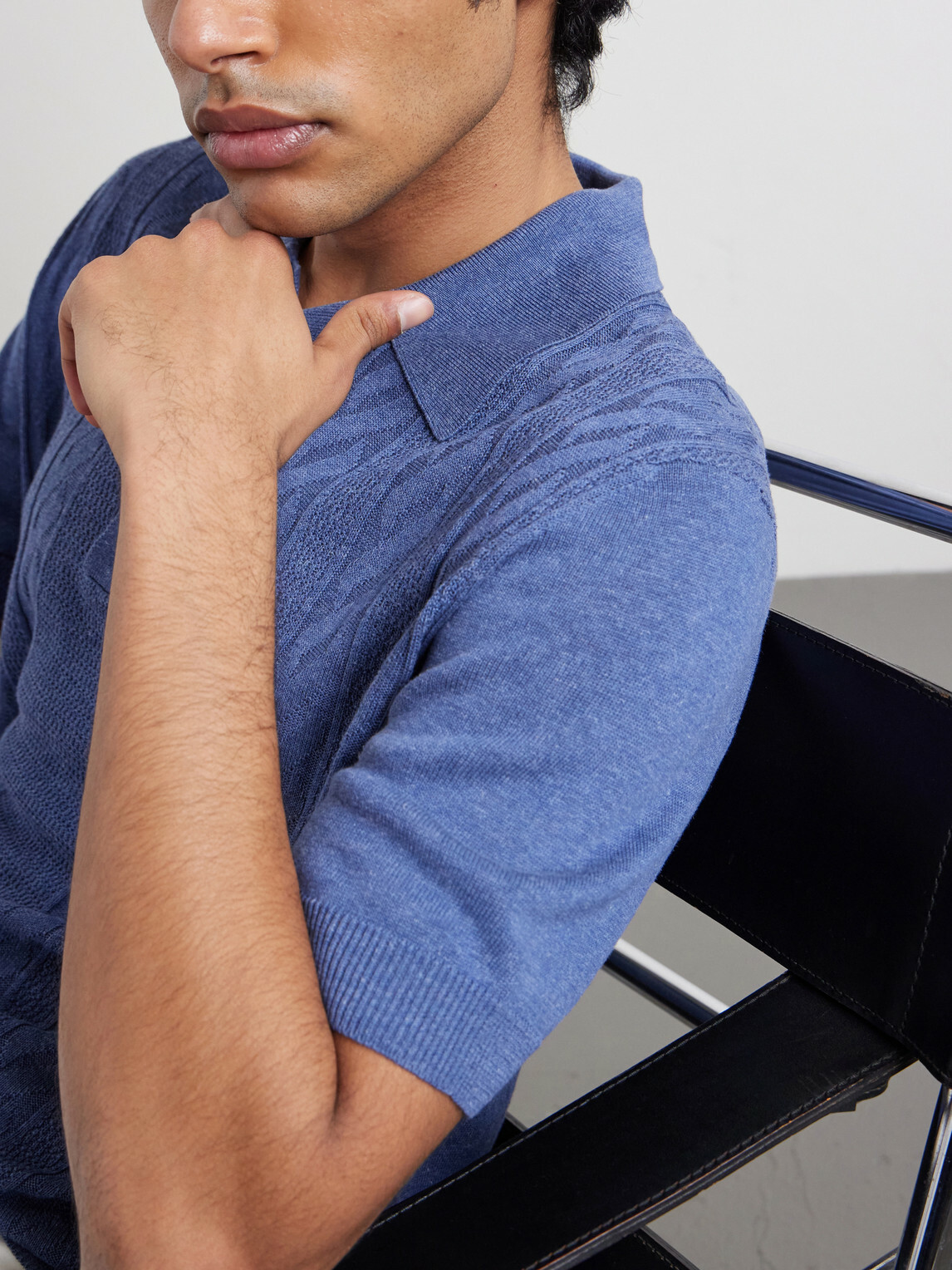 PIACENZA 1733 - Silk and Linen-Blend Polo Shirt - Blue
