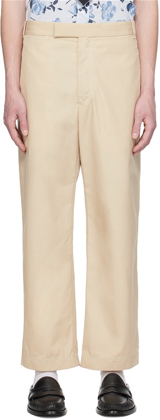 Photo: Thom Browne Beige Unconstructed Trousers