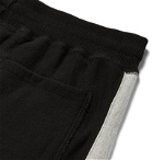 Todd Snyder Champion - Slim-Fit Tapered Striped Loopback Cotton-Jersey Sweatpants - Black