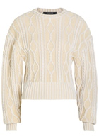 Jacquemus La Maille Amelo Cable-knit Cotton Jumper Ivory