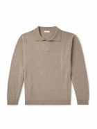 ATON - Wool-Blend Polo Shirt - Neutrals