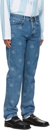 Martine Rose Blue Faded Jeans