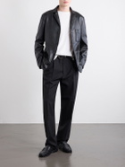 Golden Bear - Notched Lapel Leather Blazer - Black