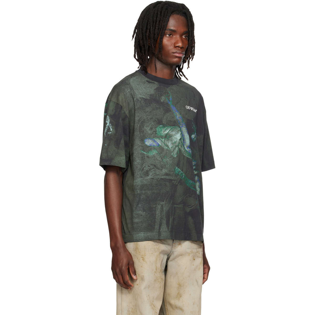 Off-White Black Dark Painting Skate S/S T-shirt