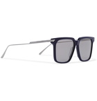 Bottega Veneta - Square-Frame Acetate and Silver-Tone Sunglasses - Blue