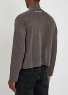Mki Miyuki Zoku Open-knit Linen and Cotton-blend Cardigan Brown