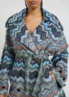 Missoni Zigzag Belted Fine-knit Trench Jacket Multicoloured