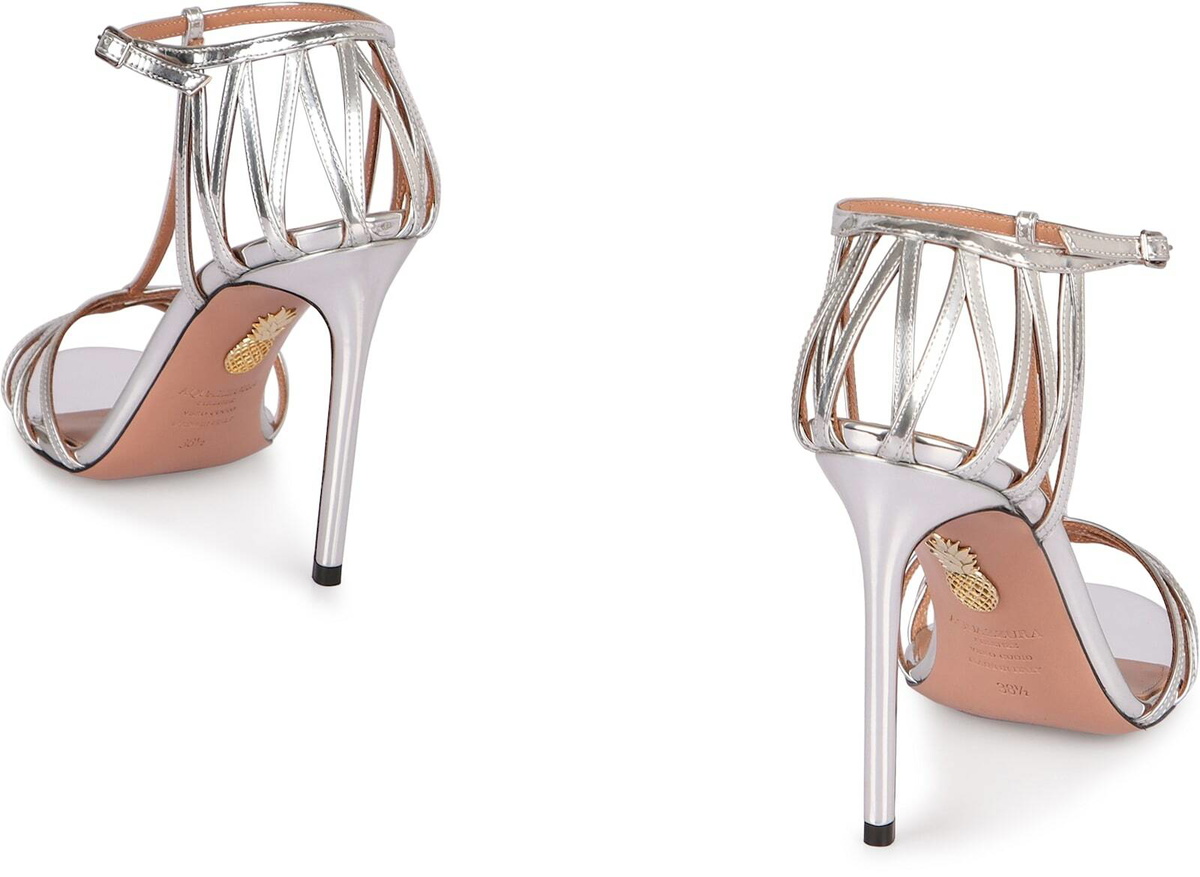 サンダル・ミュール Aquazzura \"Forever More\" mirror-effect sandals Aquazzura forever More Mirror-effect Sandals Aquazzura