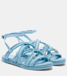 Mach & Mach Embellished woven sandals