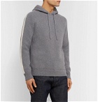 Theory - Striped Wool and Cashmere-Blend Hoodie - Gray