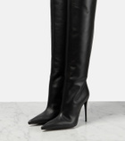 Dolce&Gabbana - Over-the-knee leather boots with garter belt