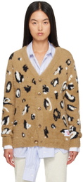 Charles Jeffrey LOVERBOY Brown Fluffy Label Cardigan