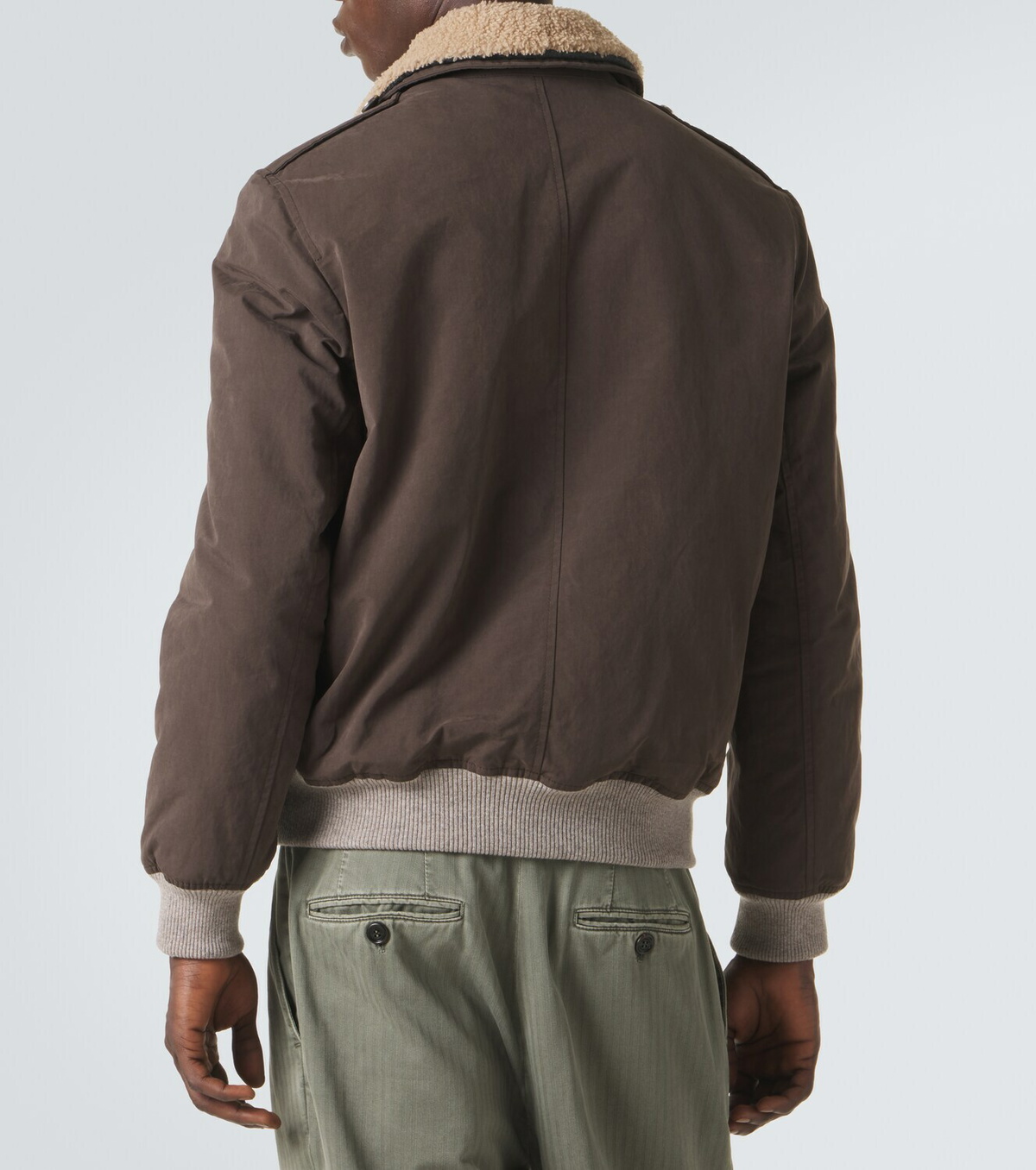 Brunello Cucinelli Shearling-trimmed blouson jacket