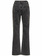 WEWOREWHAT High Rise Relaxed Straight Denim Jeans