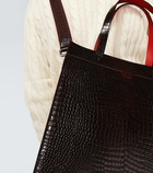 Christian Louboutin - Croc-effect leather tote