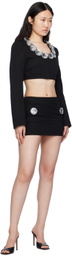AREA Black Jumbo Crystal Blazer