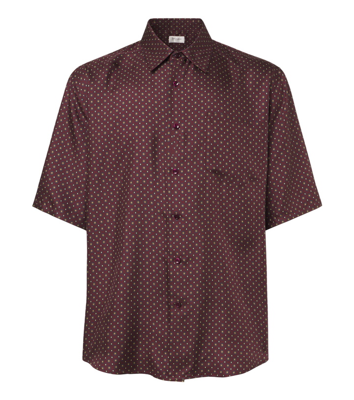 Photo: Saint Laurent Printed silk twill shirt