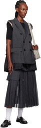 sacai Gray Glen Check Vest