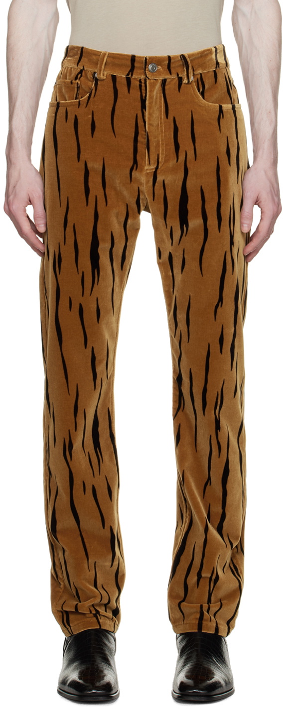 Bally Tan Printed Trousers