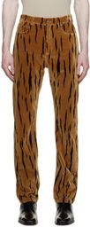 Bally Tan Printed Trousers