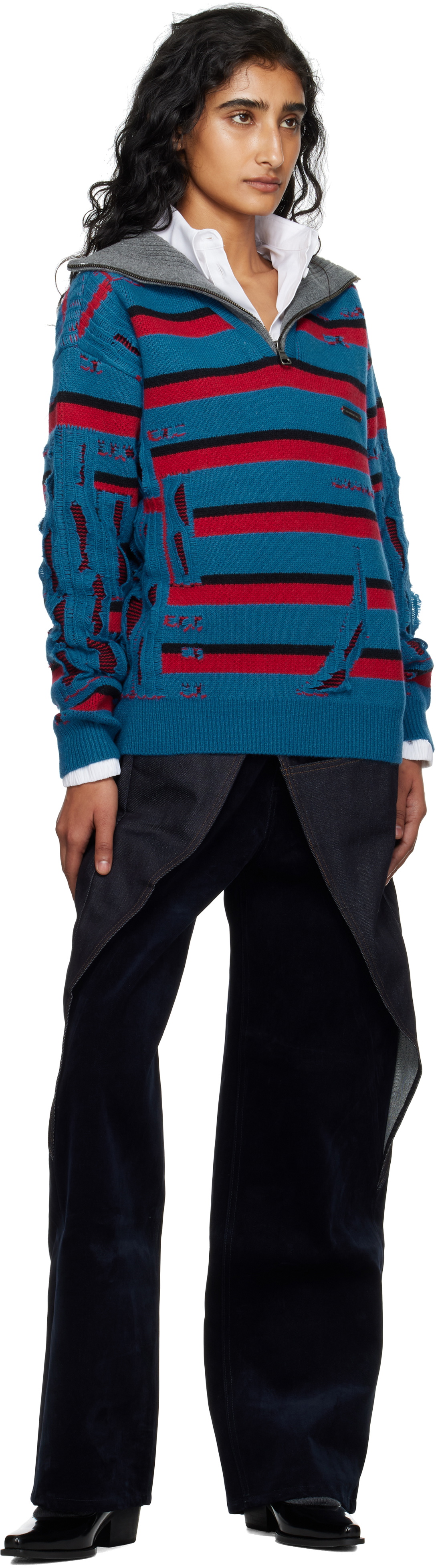 Andersson Bell Navy Zoe Wrap Jeans