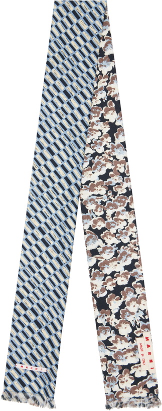 Photo: Marni Multicolor Contrast Prints Scarf