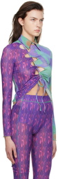 AVAVAV Blue Cutout Shirt