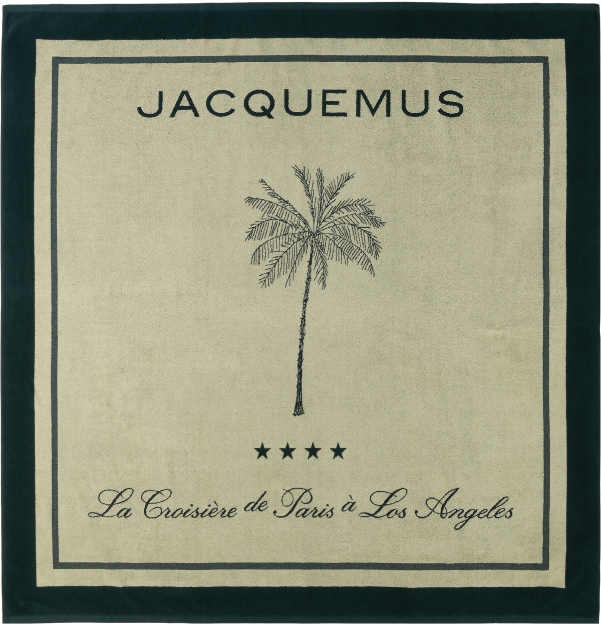 JACQUEMUS Beige & Green La Croisière 'The Croisière' Beach Towel