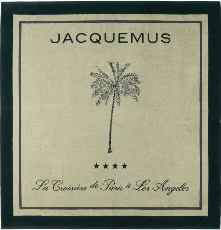 Photo: JACQUEMUS Beige & Green La Croisière 'The Croisière' Beach Towel