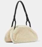 Amina Muaddi Gemini Small shearling shoulder bag