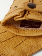 Dents - Hampton Cashmere-Lined Full-Grain Leather Gloves - Yellow