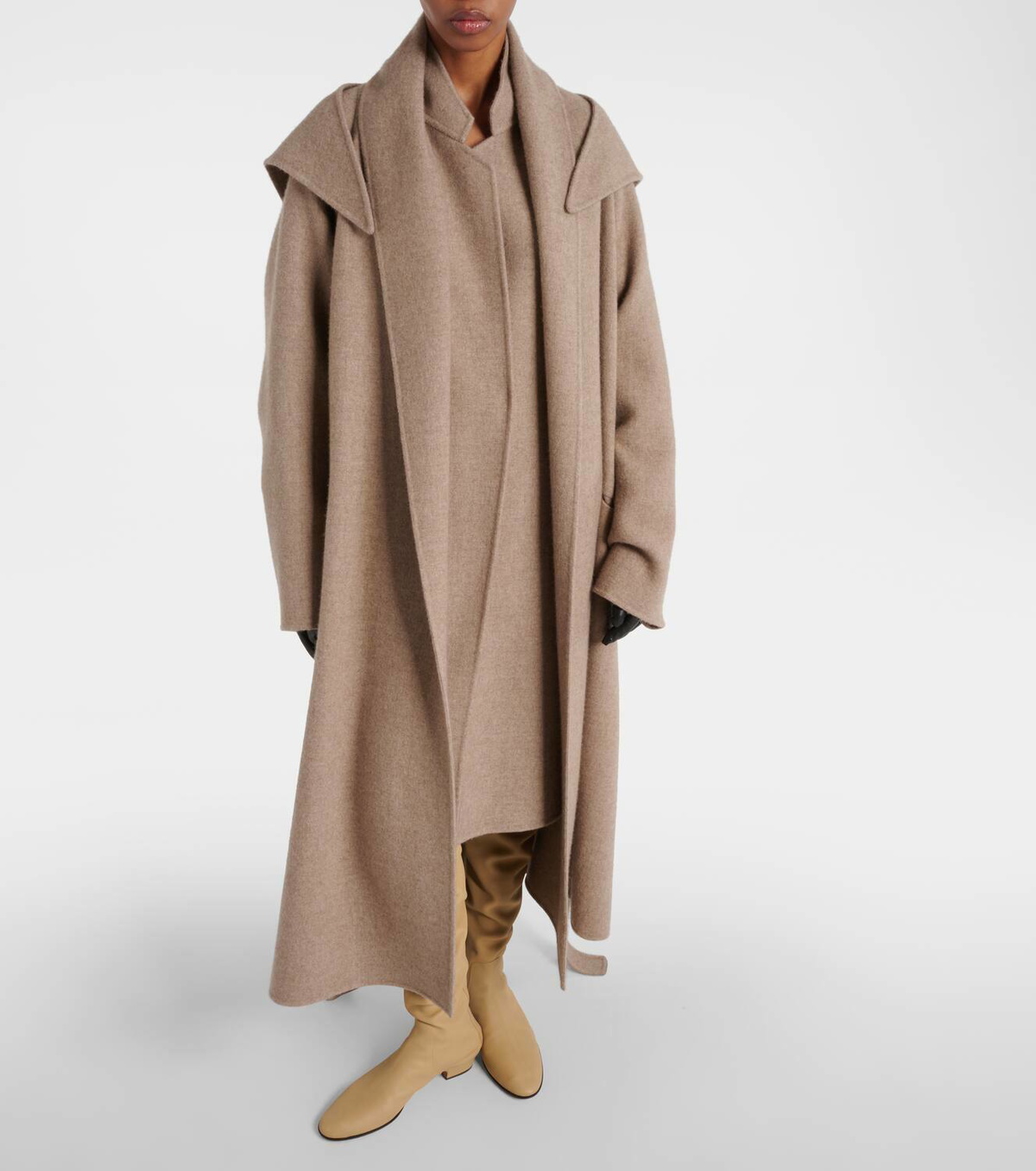 The Row Fedra cashmere and cotton coat