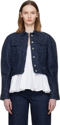 JACQUEMUS Navy 'The Ovalo de-Nîmes' Denim Jacket