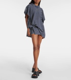 Givenchy Striped cotton-blend terry wrap skirt