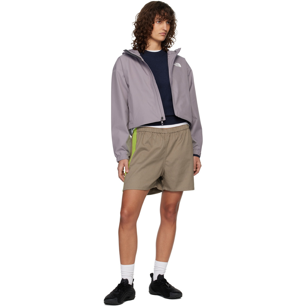 The North Face Purple Quest Cropped Waterproof Rain Jacket
