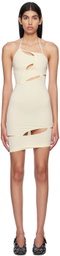 J KOO Off-White CutOut Midi Dress