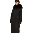 Mr and Mrs Italy SSENSE Exclusive Black Fur Long Jazzy Coat
