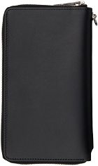 Yohji Yamamoto Black Large Fastener Wallet