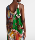 Alémais Mlak printed silk twill top