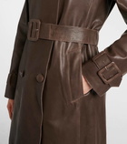 Nour Hammour Tate suede trench coat