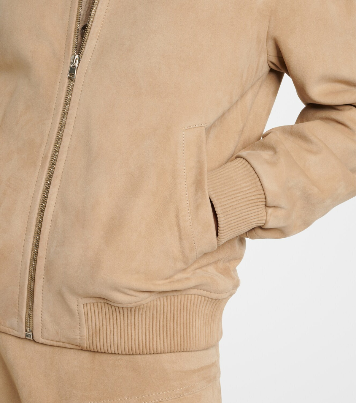 Yves Salomon Suede bomber jacket